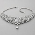 AD Stone Choker Necklace Set - Image 3