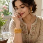 Classic Gold Plated Bangles Set - Image 2
