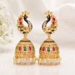 Peacock Design Jhumka Earrings